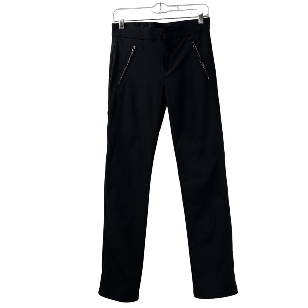 Athleta Wander Stash Skinny Pant Size 0  Black Nylon Hiking Outdoor Ankle Zipper - Picture 2 of 16